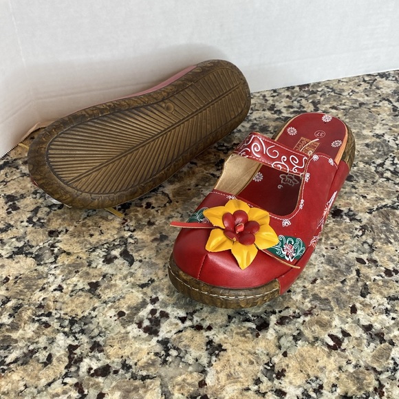 EMERY ROSE Women Flower Decor Floral Pattern Shoes Vacation Clog Wedges 37 EU - Picture 5 of 8